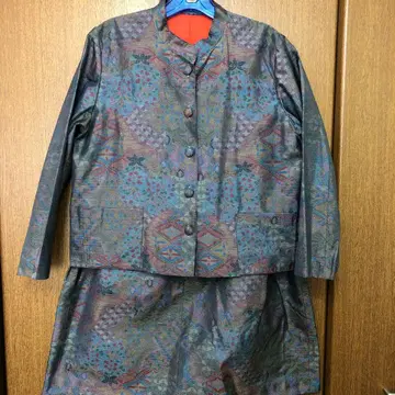 오시마 명주 스커트 셋업