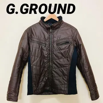 N6-14 G.GROUND 브라운 퀼팅 자켓 스탠드 카라