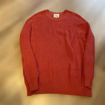 남성용 니트 살몬 핑크 M