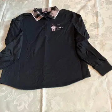 Munsingwear 블랙 긴팔 피케 셔츠 L