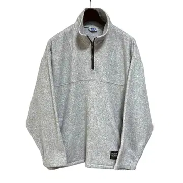 N 90s 구제 의류 asics 하프 지퍼 플리스 자켓 그레이 남성용 M