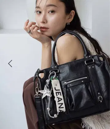 JEANASIS 앤티크 인조 가죽 보스턴