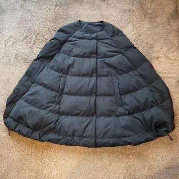 미착용 블랙 판초 코트