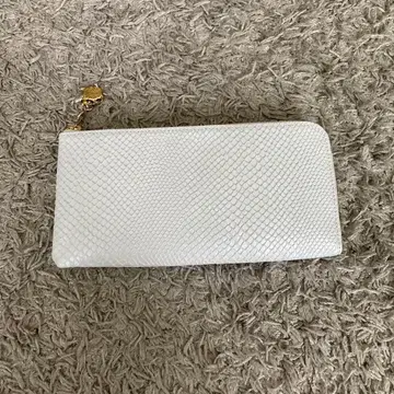 [미사용] 지갑 가게 레지 삿토 백사 얇은 타입 장지갑 L자 지퍼 장지갑