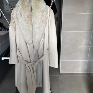 ice Complete 베이지 퍼 롱 코트 JPN 11