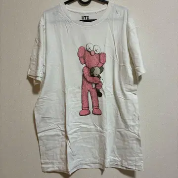 Uniqlo KAWS Pink BFF Tee 'White' XL 사이즈