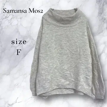 사만사 모스모스 터틀넥 니트 스웨터 라운드 헴 소매