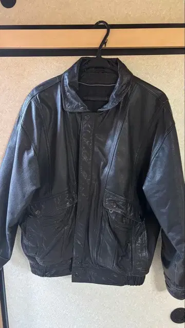 소가죽 100% 가죽 자켓 블랙 이너 탈부착 가능 방한 천연 가죽