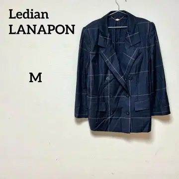 Ledian LANAPON 일본제 더블 브레스트 체크 무늬 자켓