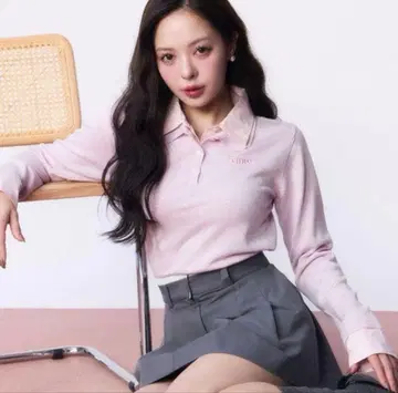 eimy istoire 더블 컬러 디자인 니트 핑크