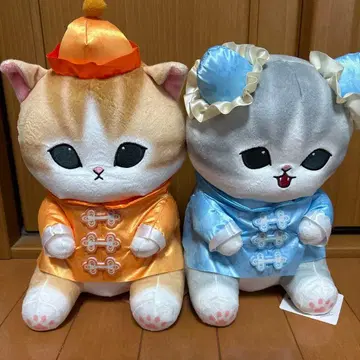 새상품 mofusand 모프 샌드 차이나냥 BIG 봉제 인형 2체 세트