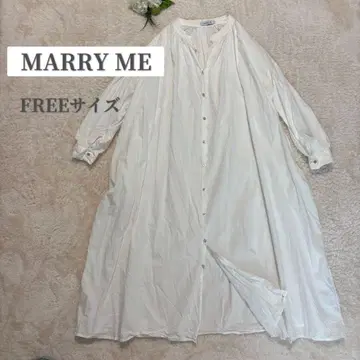 새상품급 MARRY ME 화이트 셔츠 원피스 빅 포켓 부착
