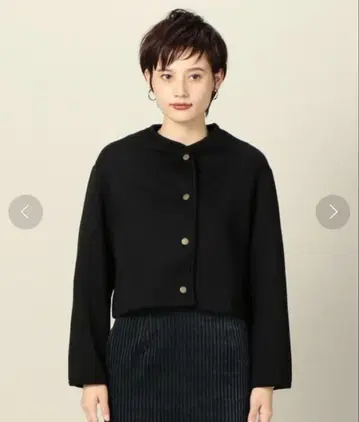 BEAUTY&YOUTH 가디건 자켓 블랙 블랙 골드 버튼