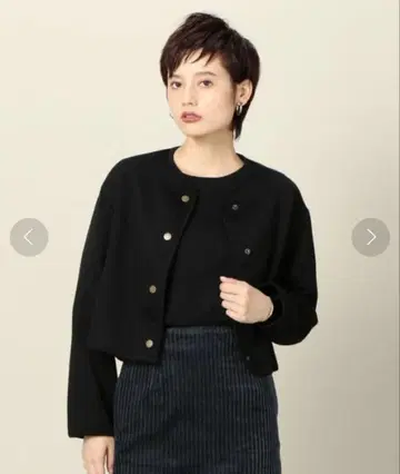 BEAUTY&YOUTH 가디건 자켓 블랙 블랙 골드 버튼