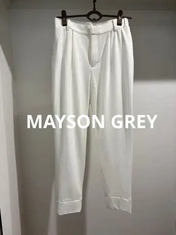 [ 미사용 새상품 ] MAYSON GREY 화이트 슬랙스 속기모