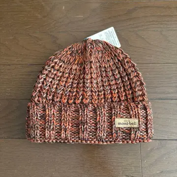 mont-bell 니트 모자 S/M 오렌지 계열