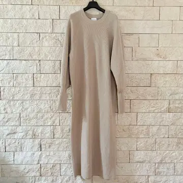 유나이티드 애로우즈 베이지 니트 롱 원피스 긴팔
