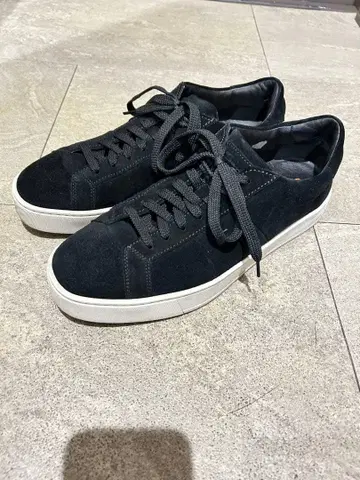 Santoni 스웨이드 스니커즈 블랙 27cm