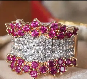 루비와 다이아몬드풍 반지