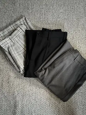 허리밴딩 와이드 팬츠 3종 세트