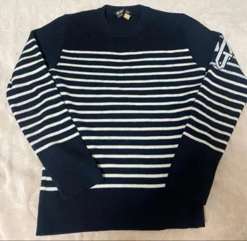 장 폴 고티에 니트 JPG 보더 네이비