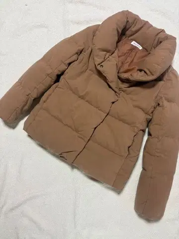 [초경량] [다운] [페더] [소매 방풍] PLST 브라운 다운 자켓 S