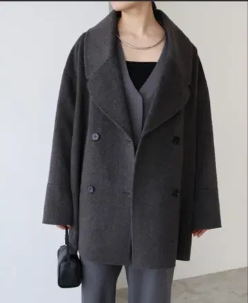 울 리버 P 코트 다크 그레이 에버네이비 evernavy