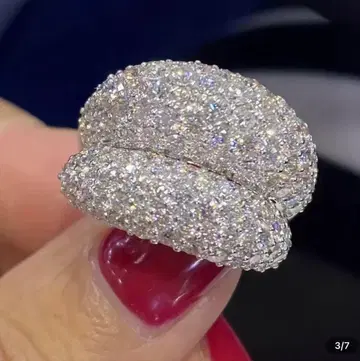 더블 뱅드 크리스탈 링