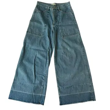 ZARA 프리미엄 데님 컬렉션 여성용 배기진 프린지