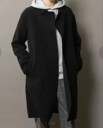 BEAUTY&YOUTH 리버 체크 발라칼라 코트 남성용 M