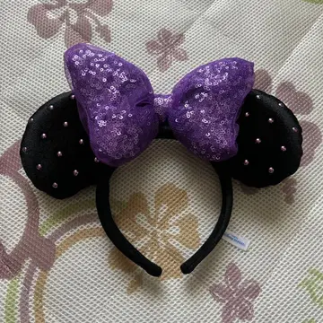 디즈니랜드 시 머리띠 블랙 보라색