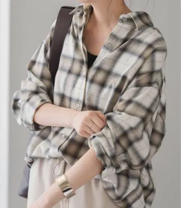 새상품급 체크 셔츠 스픽 앤 스팬