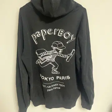 paperboy BEAMS 블랙 후드티