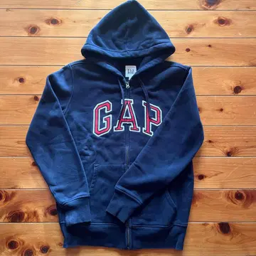 GAP 네이비 풀 집업 후드티 XXS