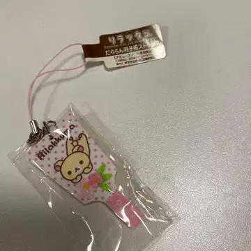 리락쿠마 스트랩 핑크 도트 레어 당시물