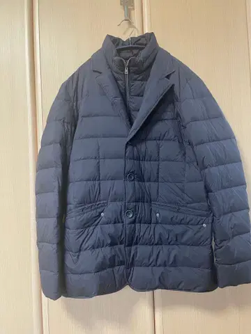 Herno 네이비 다운 자켓