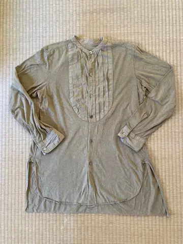 45R 머스타드 긴팔 셔츠 블라우스 코튼