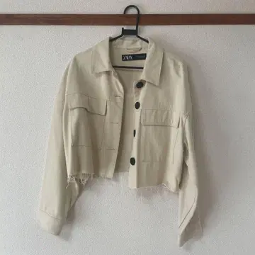 ZARA 여성용 화이트 데님 자켓 아우터