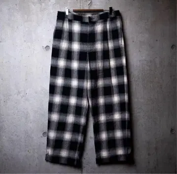 kinema 체크 파자마 팬츠 옴브레 체크 팬츠
