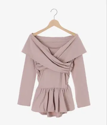 cleblatt 개더 페플럼 티셔츠 핑크 M 사이즈