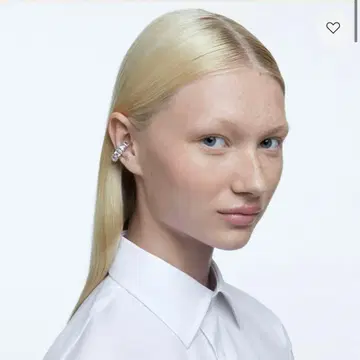 Matrix 클립 귀찌 스퀘어 컷, 화이트, 로듐 도금