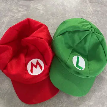 마리오 루이지 모자 2세트 코스프레 크리스마스 분장 USJ