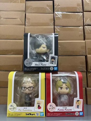 하이큐! 테쿠핏 시리즈 쿠로오/츠키시마/켄마 반다이 피규어 3점