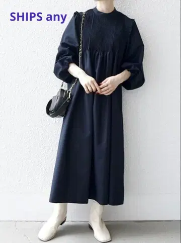 SHIPSany 핀턱 프릴 원피스