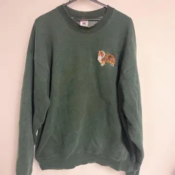 90s 프룻 오브 더 룸 코기 자수 맨투맨