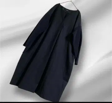 빅 사이즈! 23구/소매 리브 절개/울 원피스/44/최근