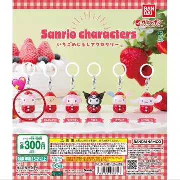 산리오 캐릭터즈 딸기 메지루시 액세서리 키티