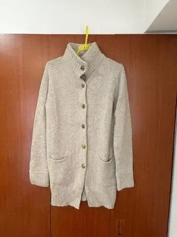 n100 캐시미어 100% 하이넥 가디건