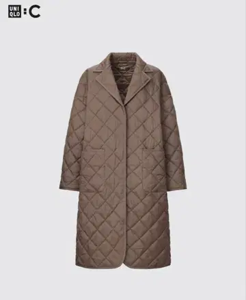 UNIQLO C 유니클로 퍼프 테크 오버사이즈 코트 브라운