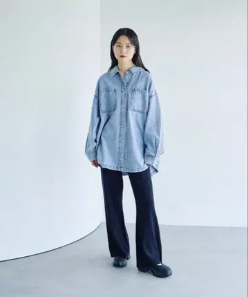 [ 새상품, 미사용 ] LEPSIM BIG 데님 셔츠